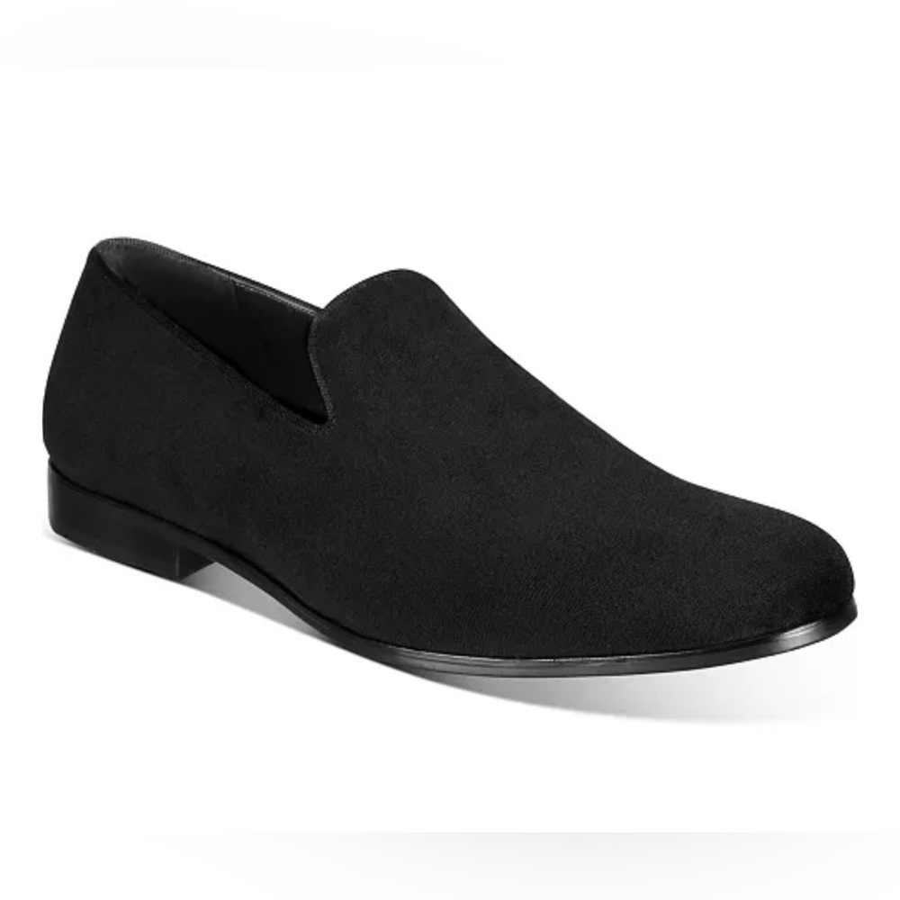 Men’s Alfani Zion Slip on Loafers, Black, 10.5